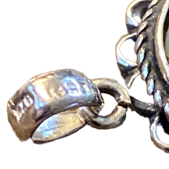 Sterling Silver Green Gemstone Necklace - Picture 5 of 9